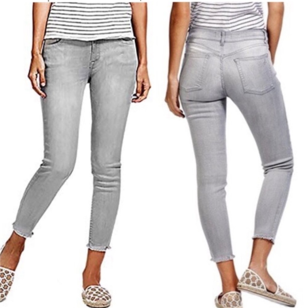 DL1961 Florence Skinny Mid Rise Instasculpt Crop Jeans Raw Hem 26